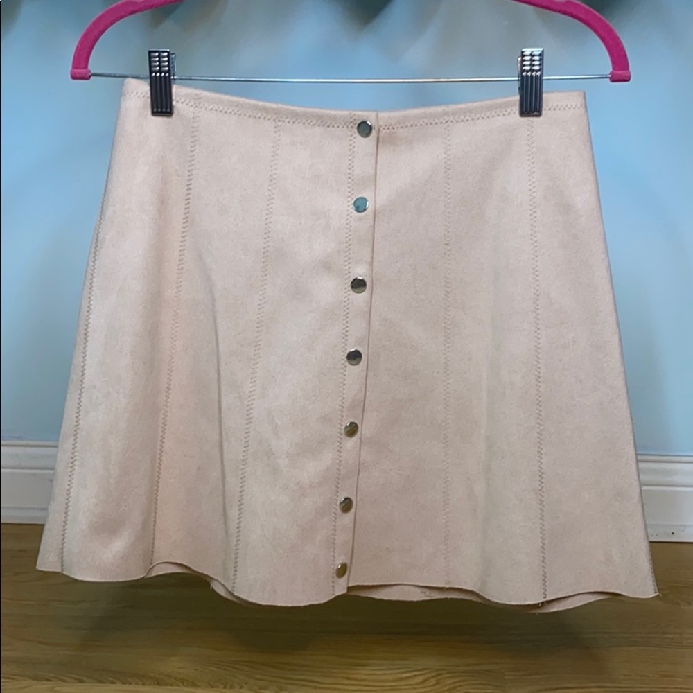 Forever 21 Faux Suede Skater Skirt